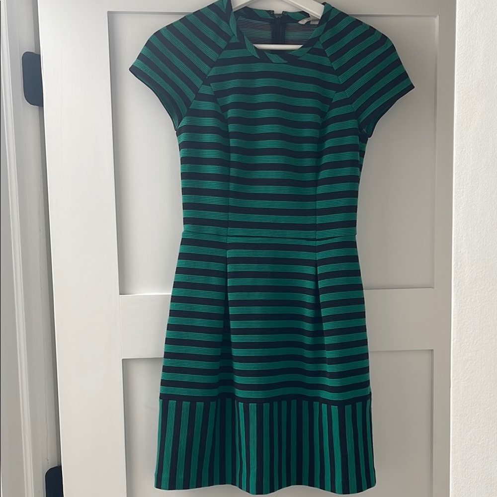 Green Striped Women's Dress